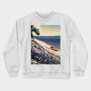 vintage surf poster california Crewneck Sweatshirt